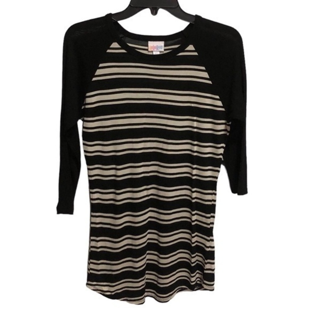 LuLaRoe Striped 3/4 Sleeve Tunic Top